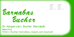 barnabas bucher business card